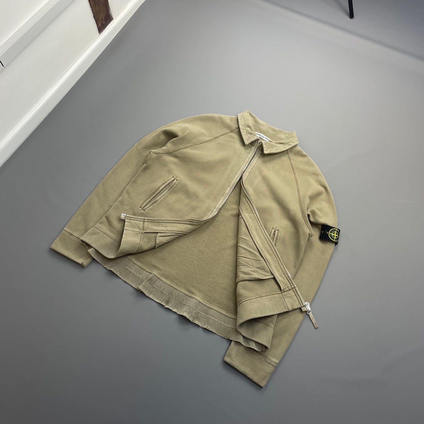 Stone Island Beige AW06 Brushed Cotton Zip-Through Jacket