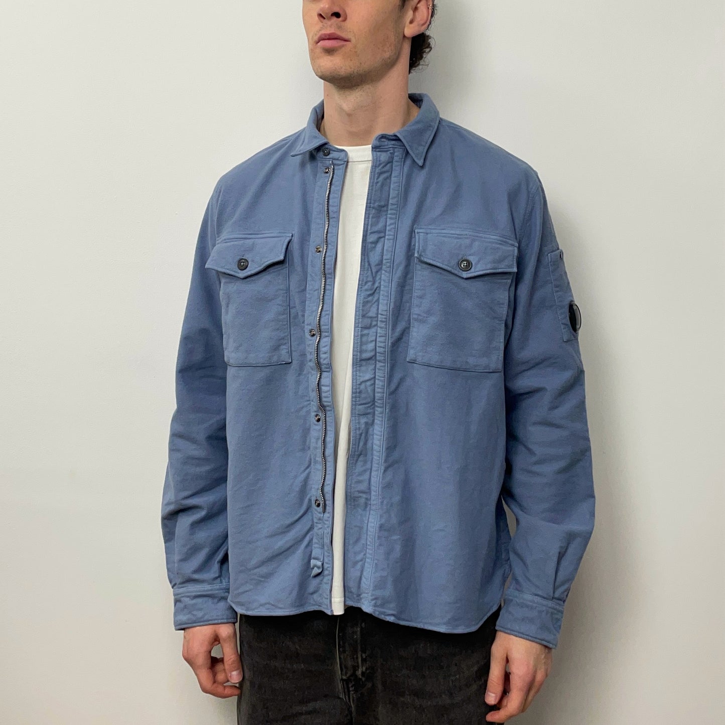 C.P. Company Blue Cotton Overshirt Jacket