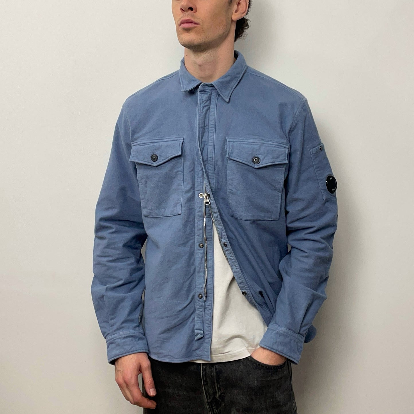 C.P. Company Blue Cotton Overshirt Jacket