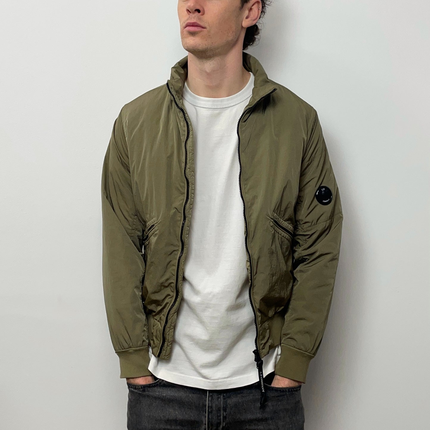 C.P. Company Khaki Brown Chrome-R Padded Bomber Jacket