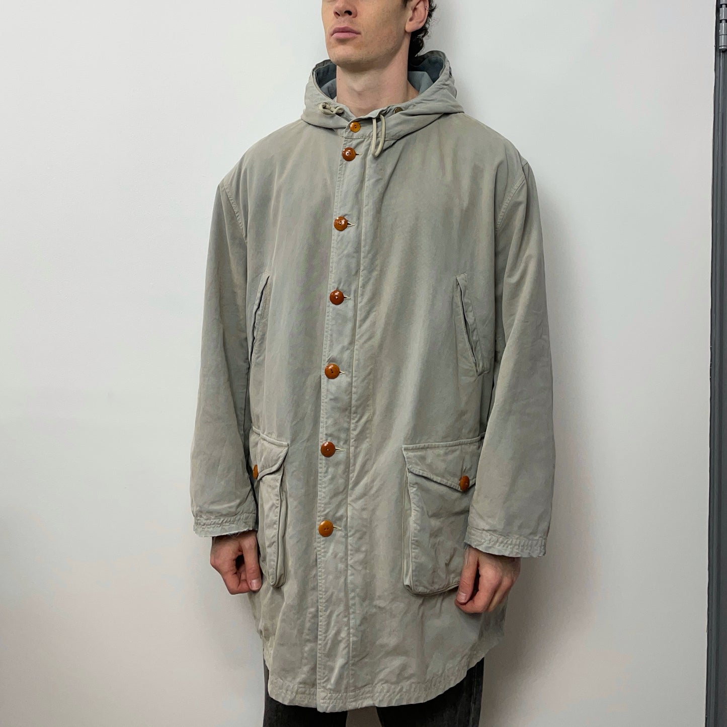 C.P. Company Grey 1992 Ideas From Massimo Osti Rubber Wool 2-in-1 Parka
