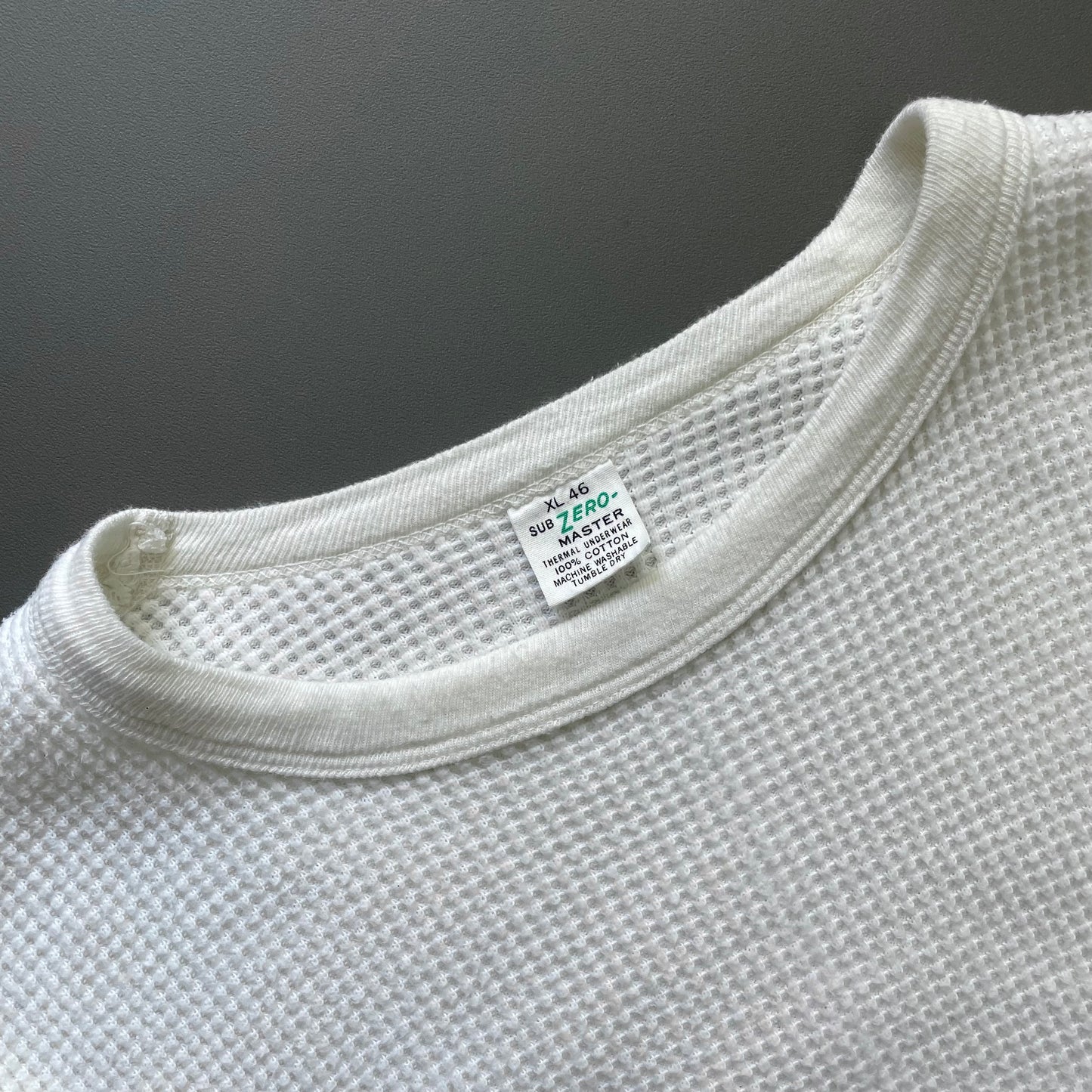 Vintage Sub Zero-Master White 70s/80s Waffle Thermal Jumper