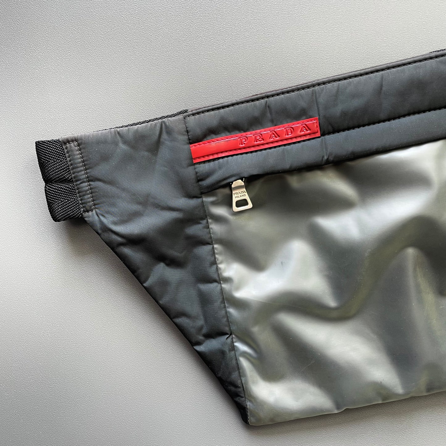 Prada Sport Black SS99 Runway Translucent 3M Pouch Bag