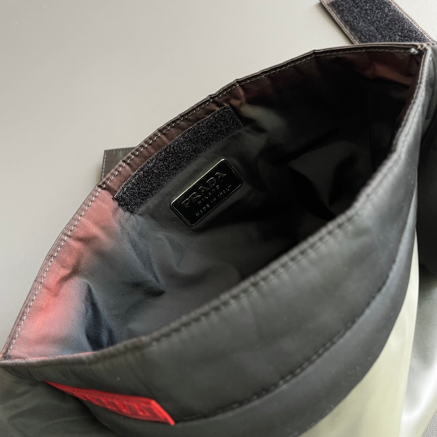 Prada Sport Black SS99 Runway Translucent 3M Pouch Bag