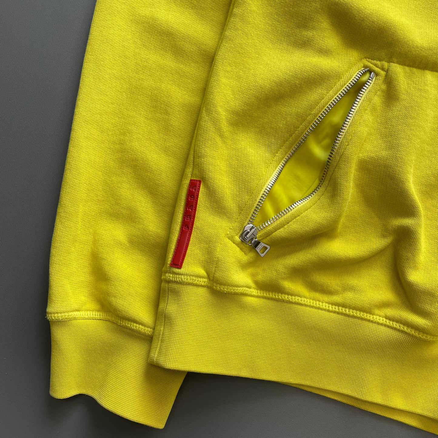 Prada Sport Yellow 2007 Nylon Hood Hoodie