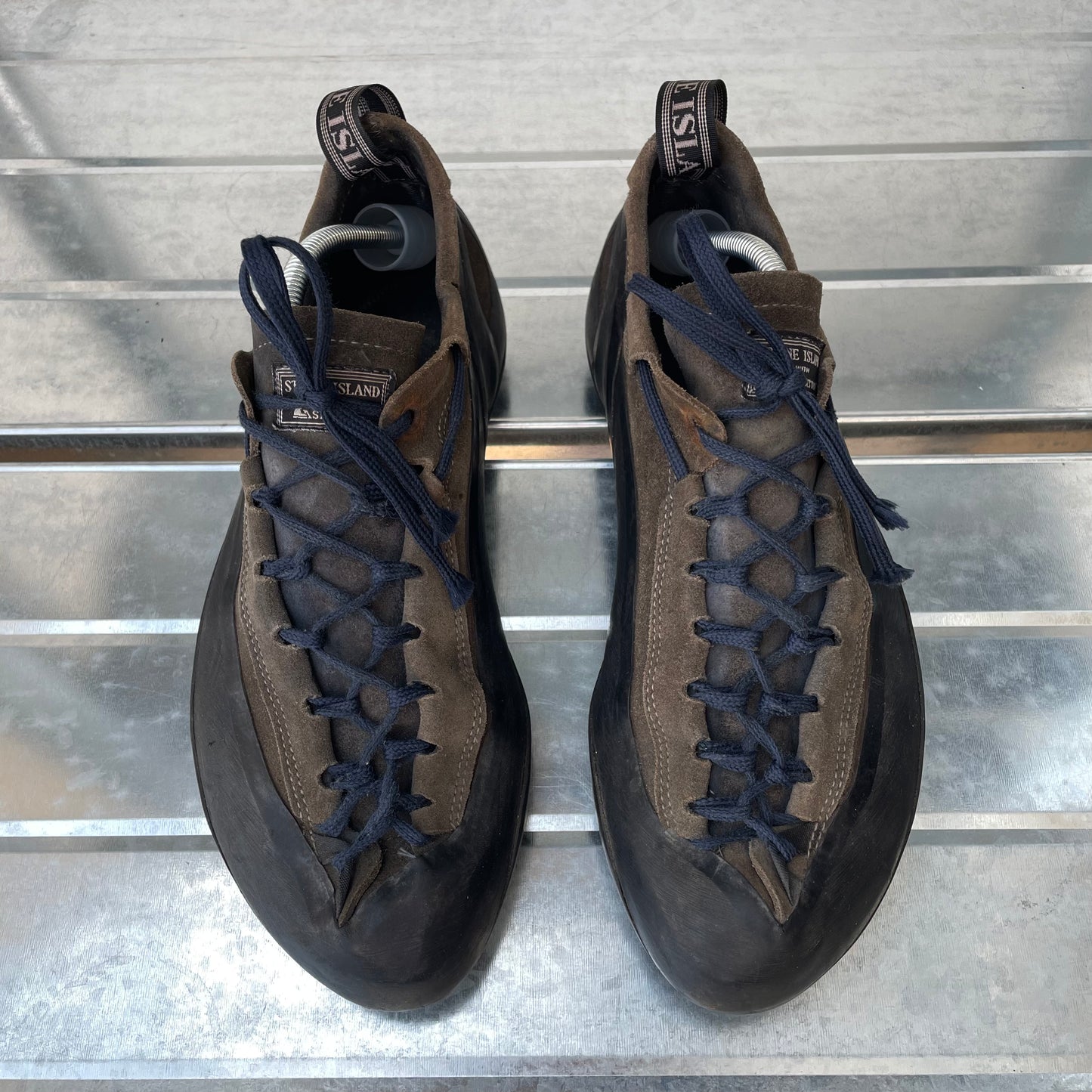 Stone Island X La Sportiva Brown & Navy 00s Suede Climbing Shoes