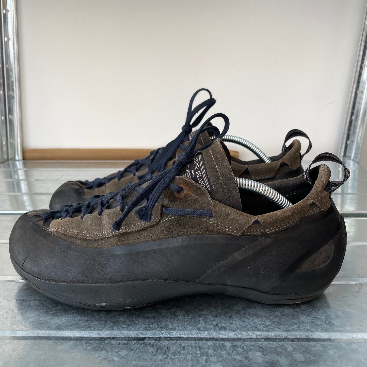 Stone Island X La Sportiva Brown & Navy 00s Suede Climbing Shoes