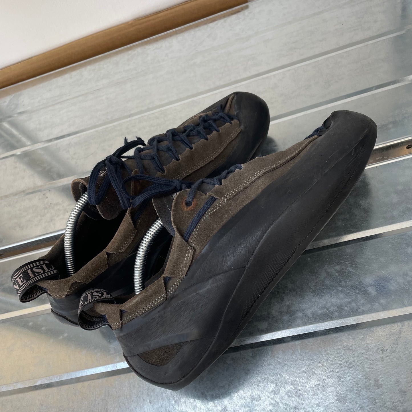 Stone Island X La Sportiva Brown & Navy 00s Suede Climbing Shoes