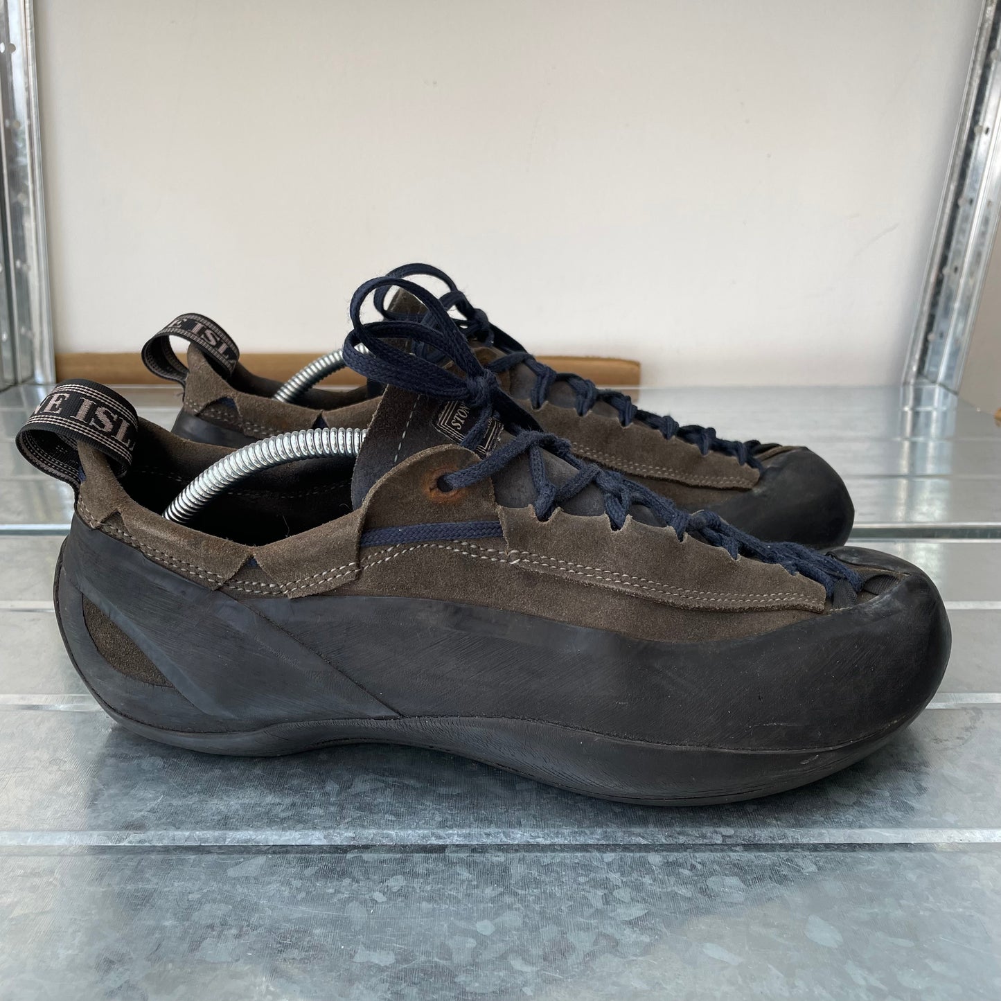 Stone Island X La Sportiva Brown & Navy 00s Suede Climbing Shoes