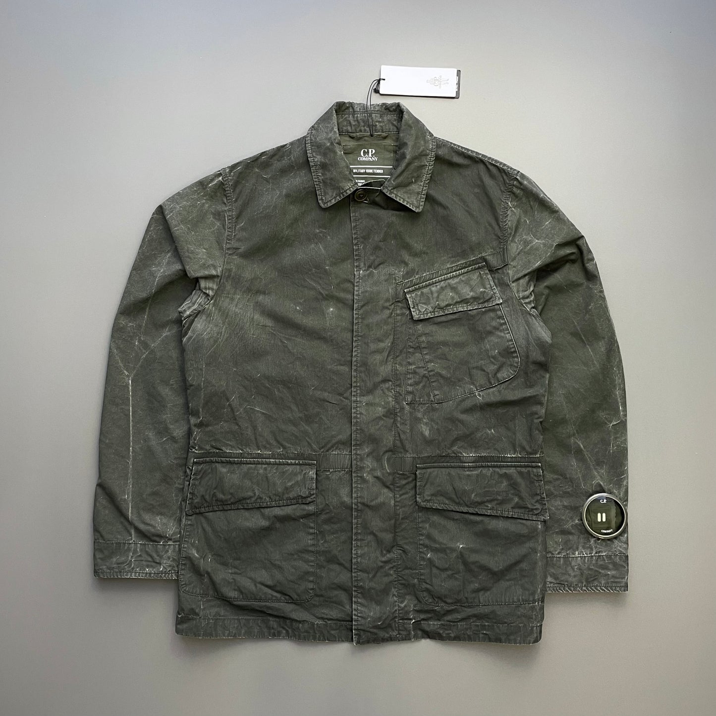 C.P. Company Green Military Issue Tender La Mille 50 Fili Plated Watchviewer Jacket