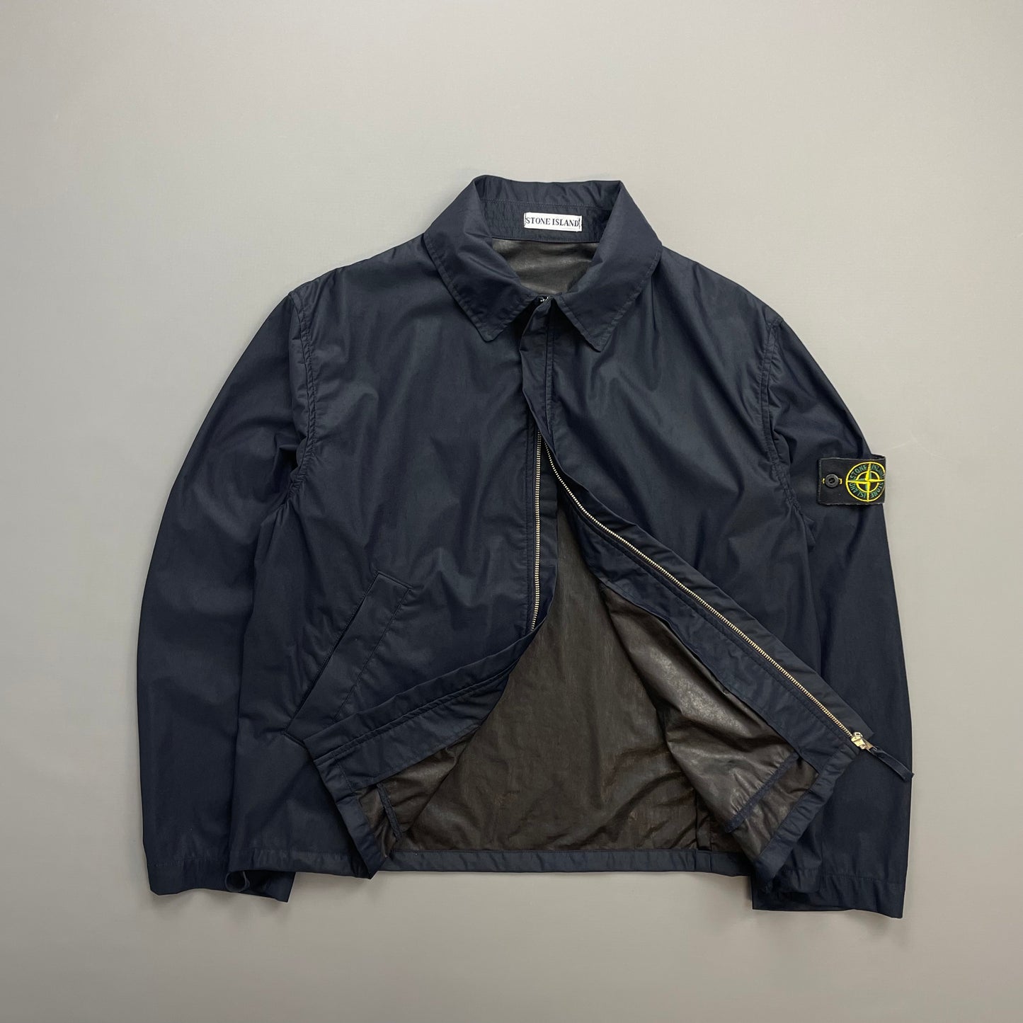 Stone Island Navy AW03 Nylon Lightweight Harrington Jacket
