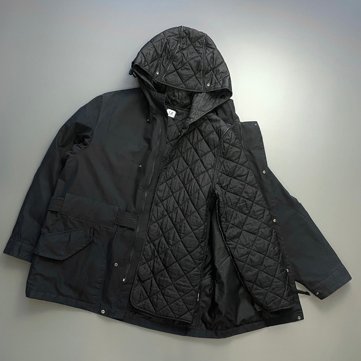 C.P. Company Black AW02 Coated 2-in-1 Liner Parka Jacket