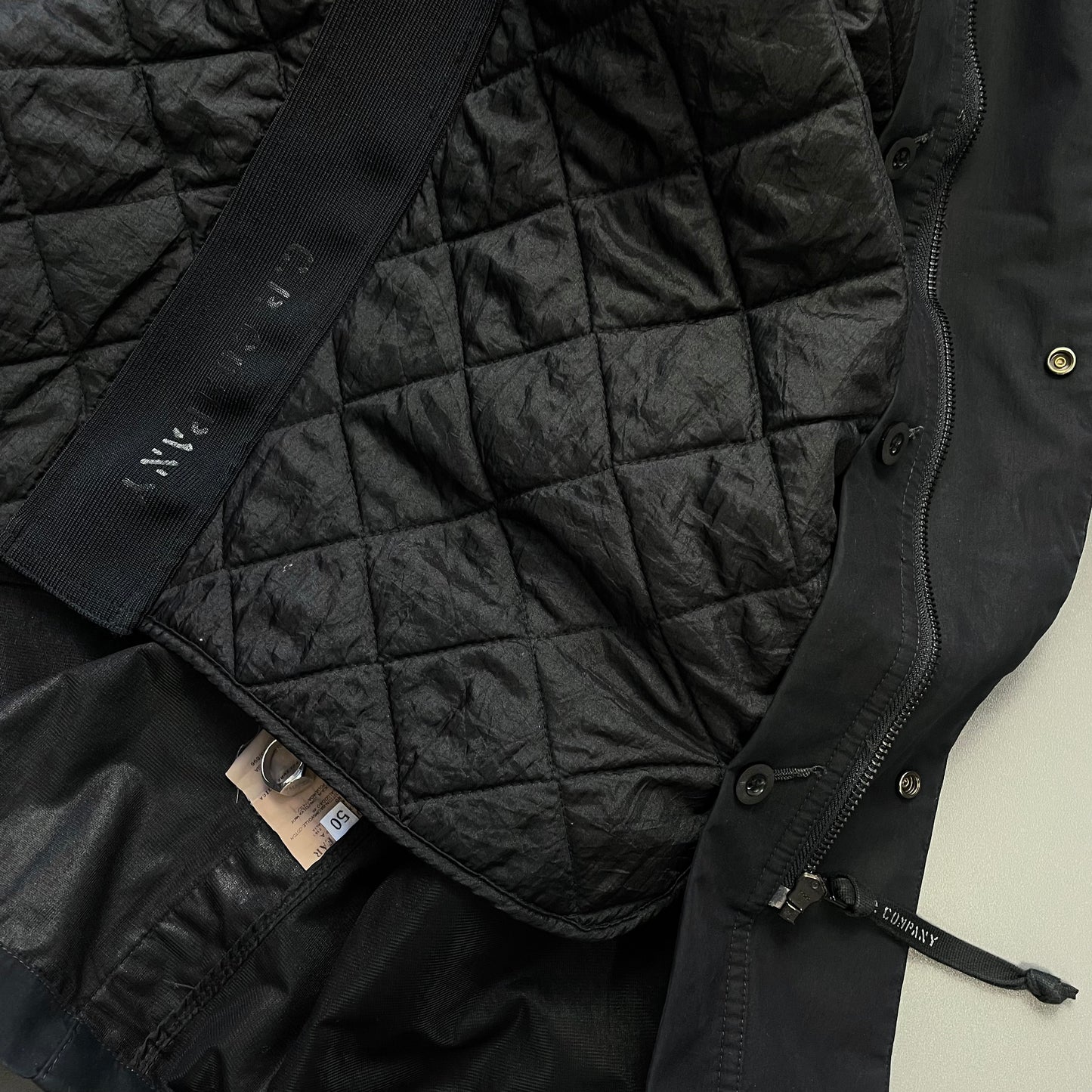 C.P. Company Black AW02 Coated 2-in-1 Liner Parka Jacket