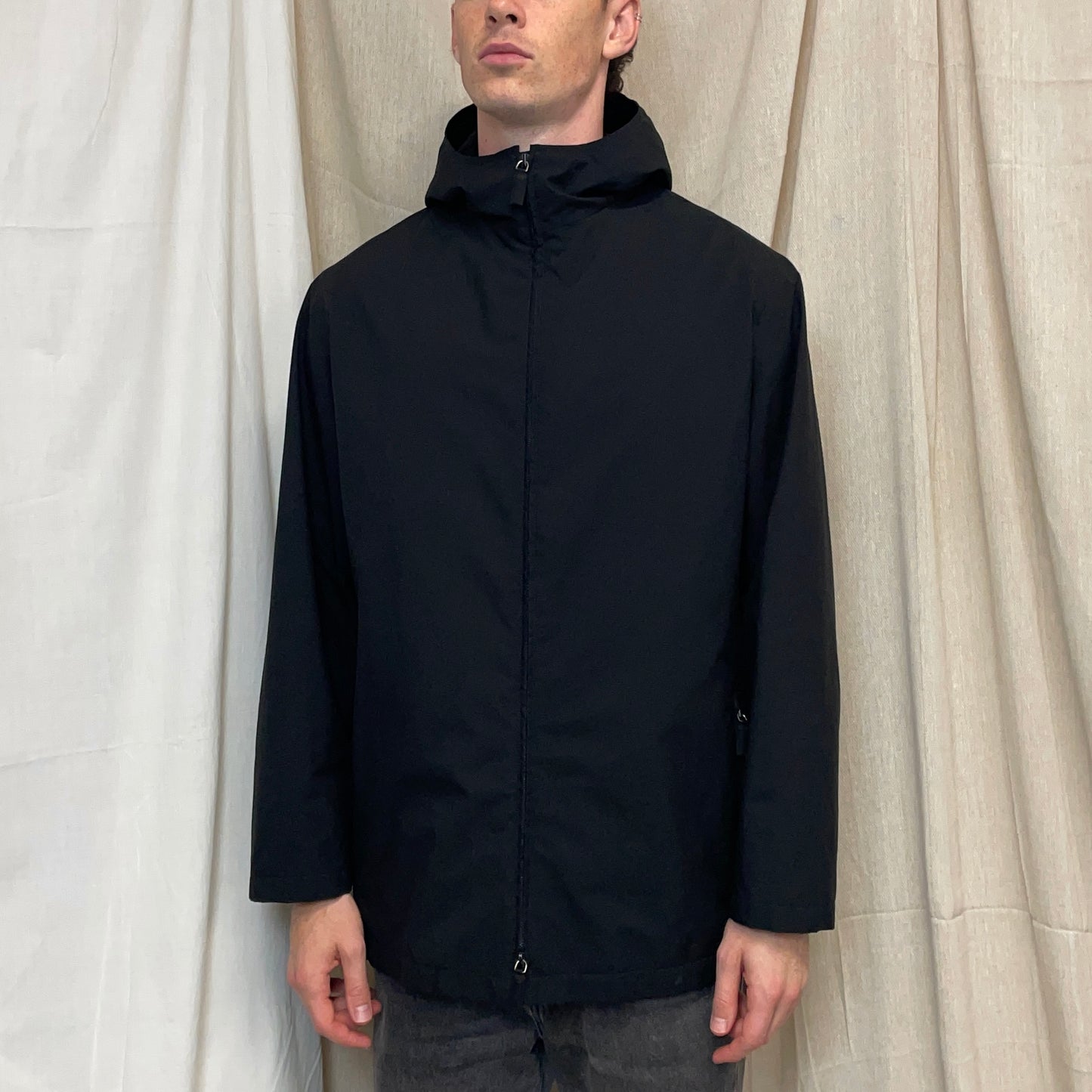 Prada Sport Black 00s Technical Multi-Pocket Goretex Hooded Parka Jacket