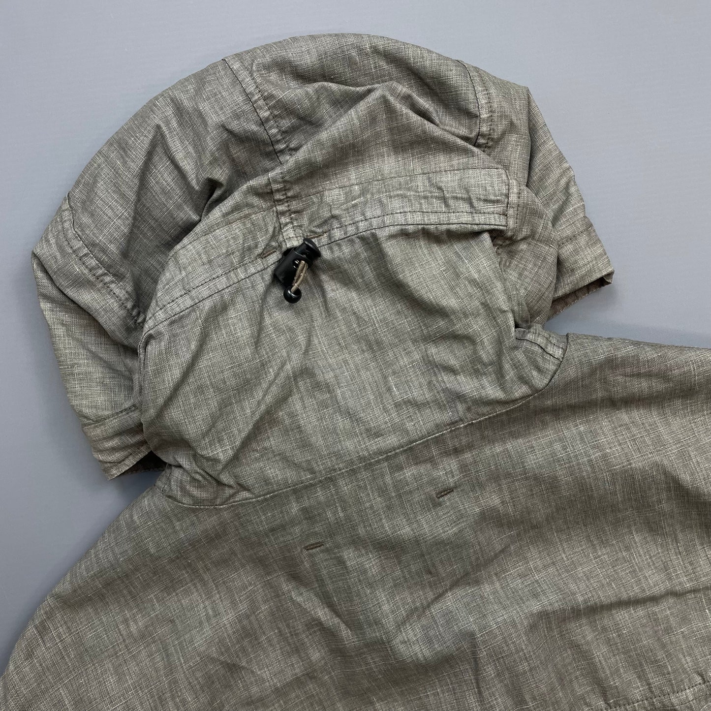 C.P. Company Grey/Brown SS05 Linen Lino Flax Hooded Dual Layer Jacket