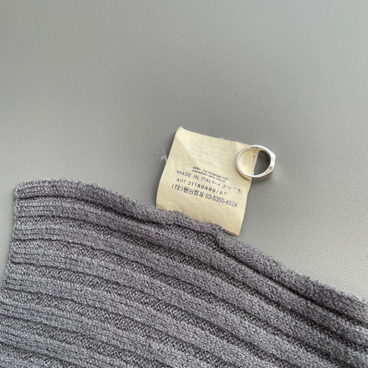 C.P. Company Grey AW99 Knit Wool Scarf