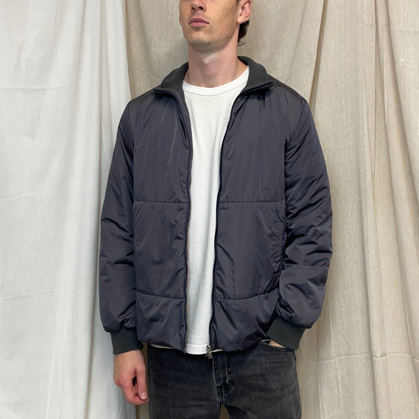 Prada Sport White 00s Goretex 3-in-1 Nylon Padded Bomber Liner & Trench Overcoat
