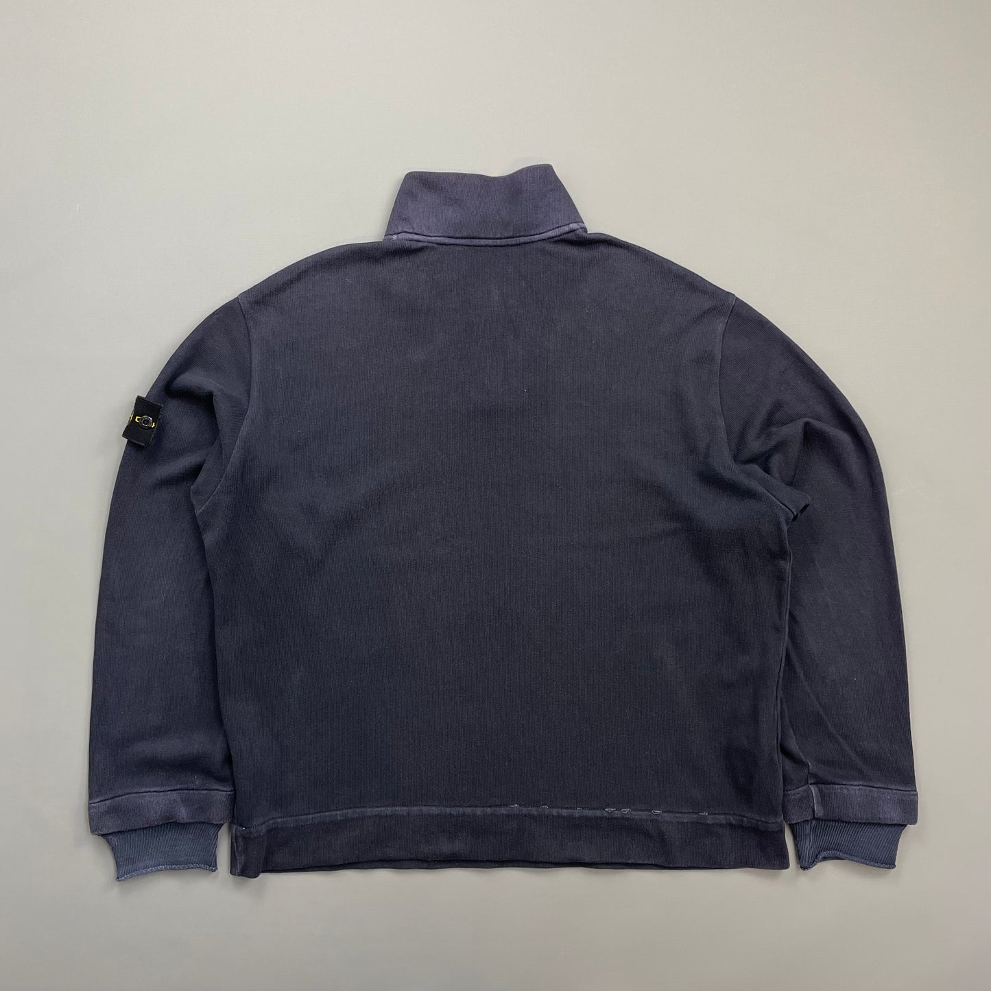 Stone Island Navy 00s Dual-Cuff Half Zip Jumper