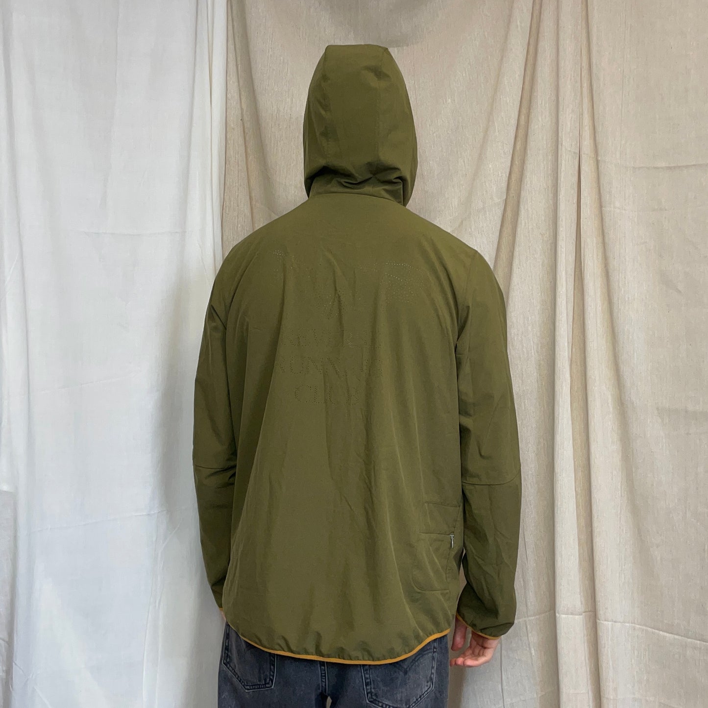Nike Gyakusou Green Reverse Running Club Lightweight Hooded Windbreaker Jacket