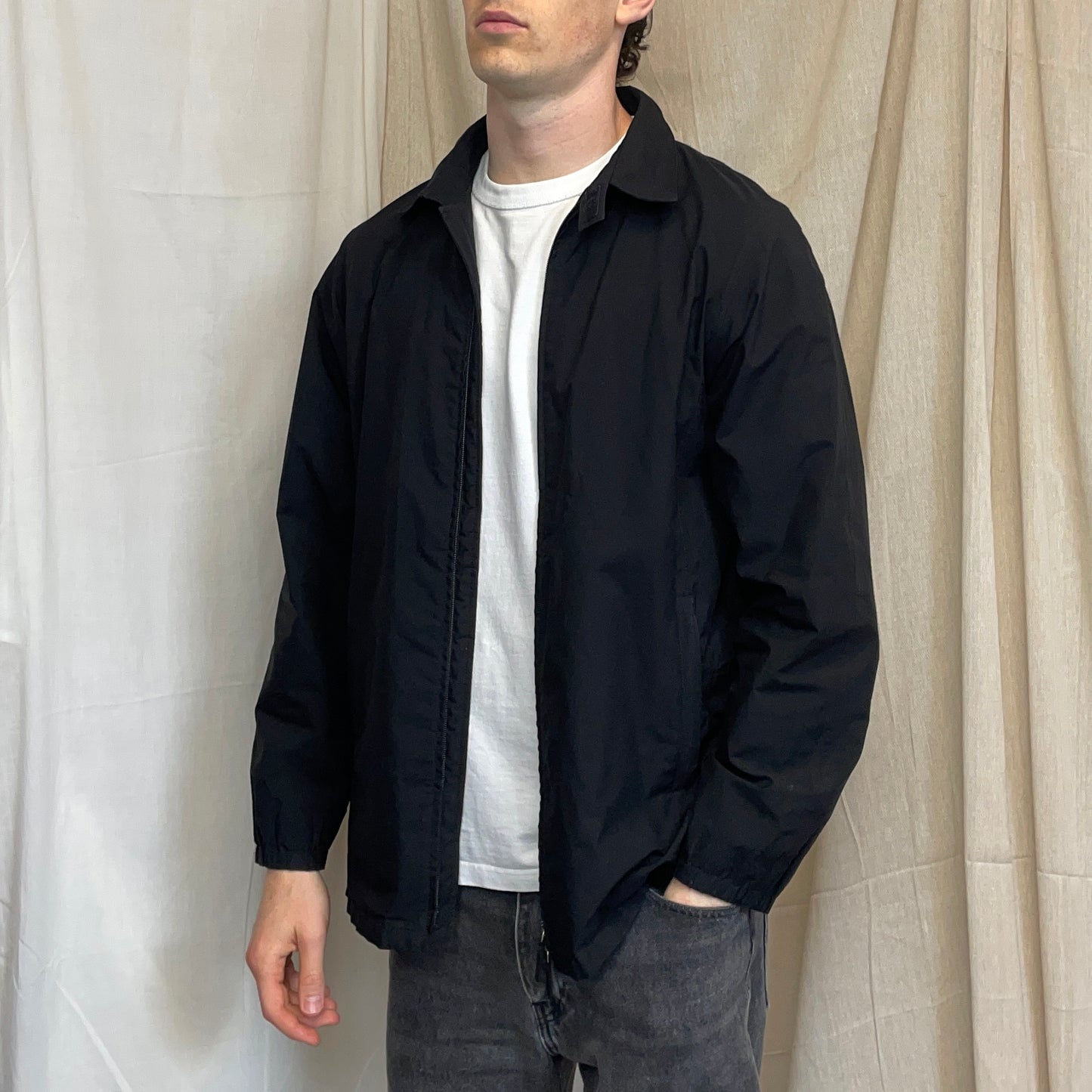 Prada Sport Black 00s Goretex Zip-Through Trench Coat