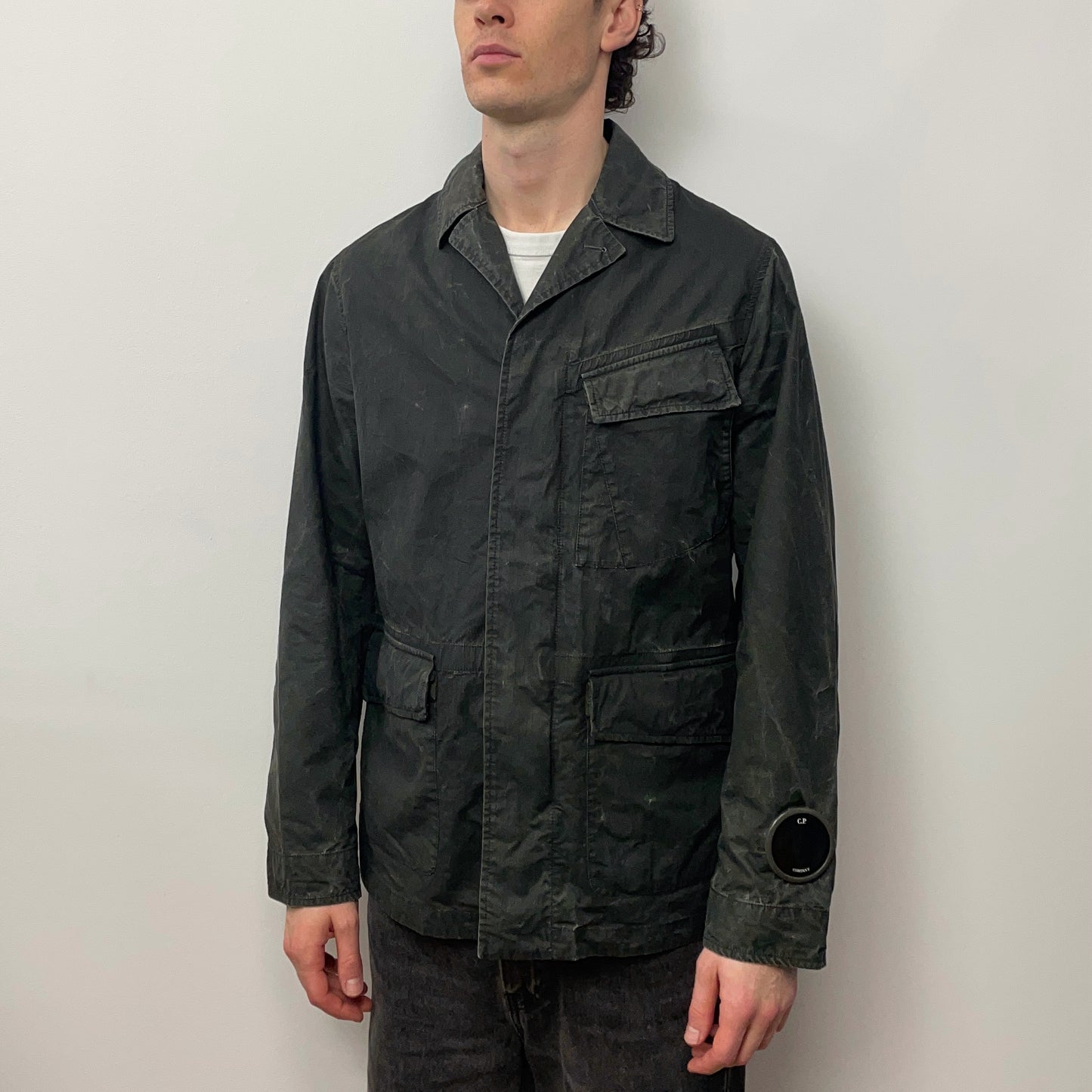 C.P. Company Green Military Issue Tender La Mille 50 Fili Plated Watchviewer Jacket