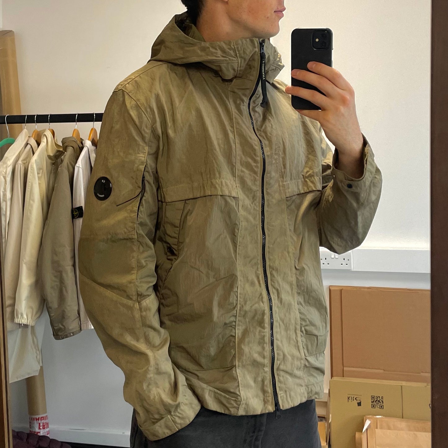 C.P. Company Light Brown Quartz Lens Jacket