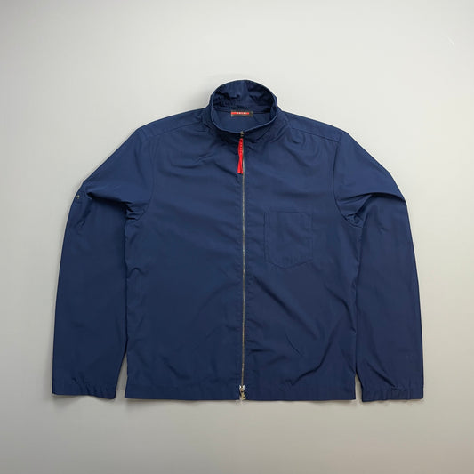 Prada Sport Blue 00s Lightweight Adjustable Sleeve Harrington Jacket
