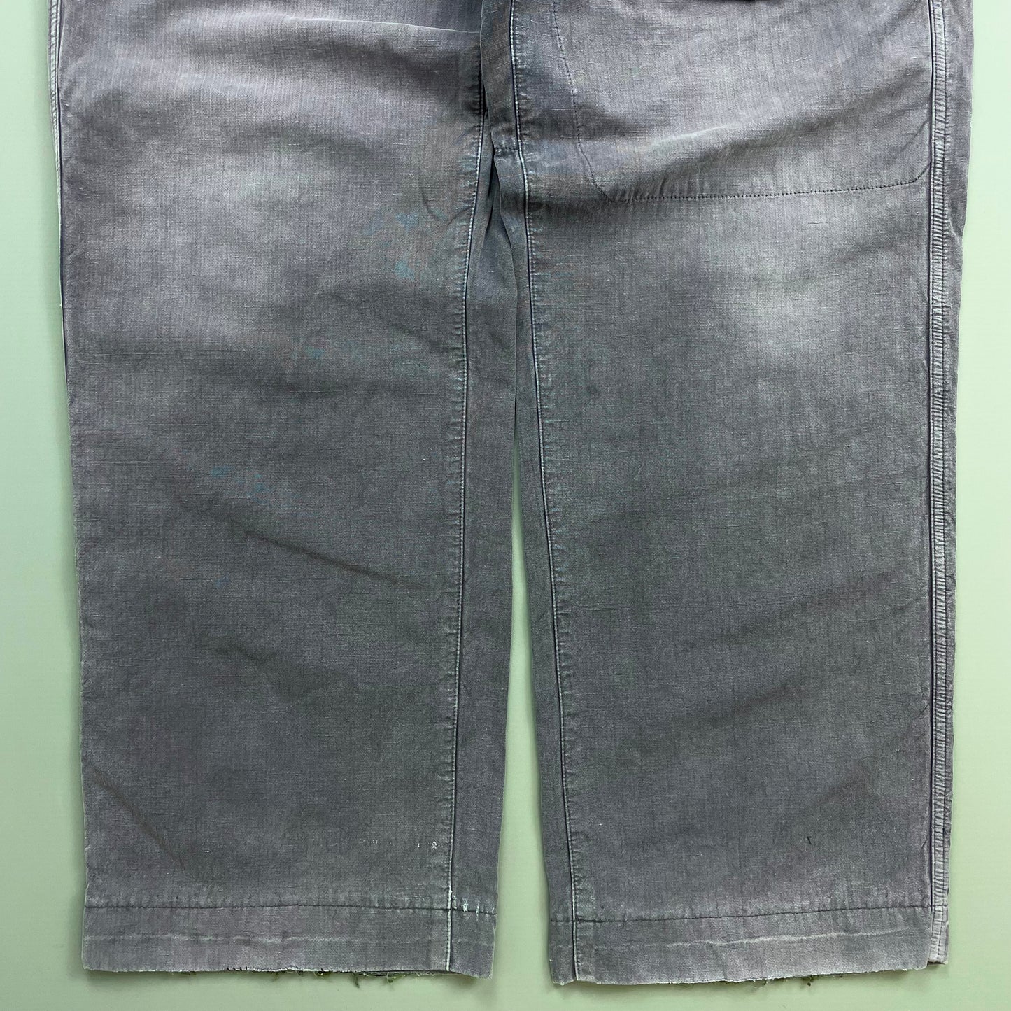Stone Island Grey/Blue 00s Cotton Straight Leg Cargo Trousers