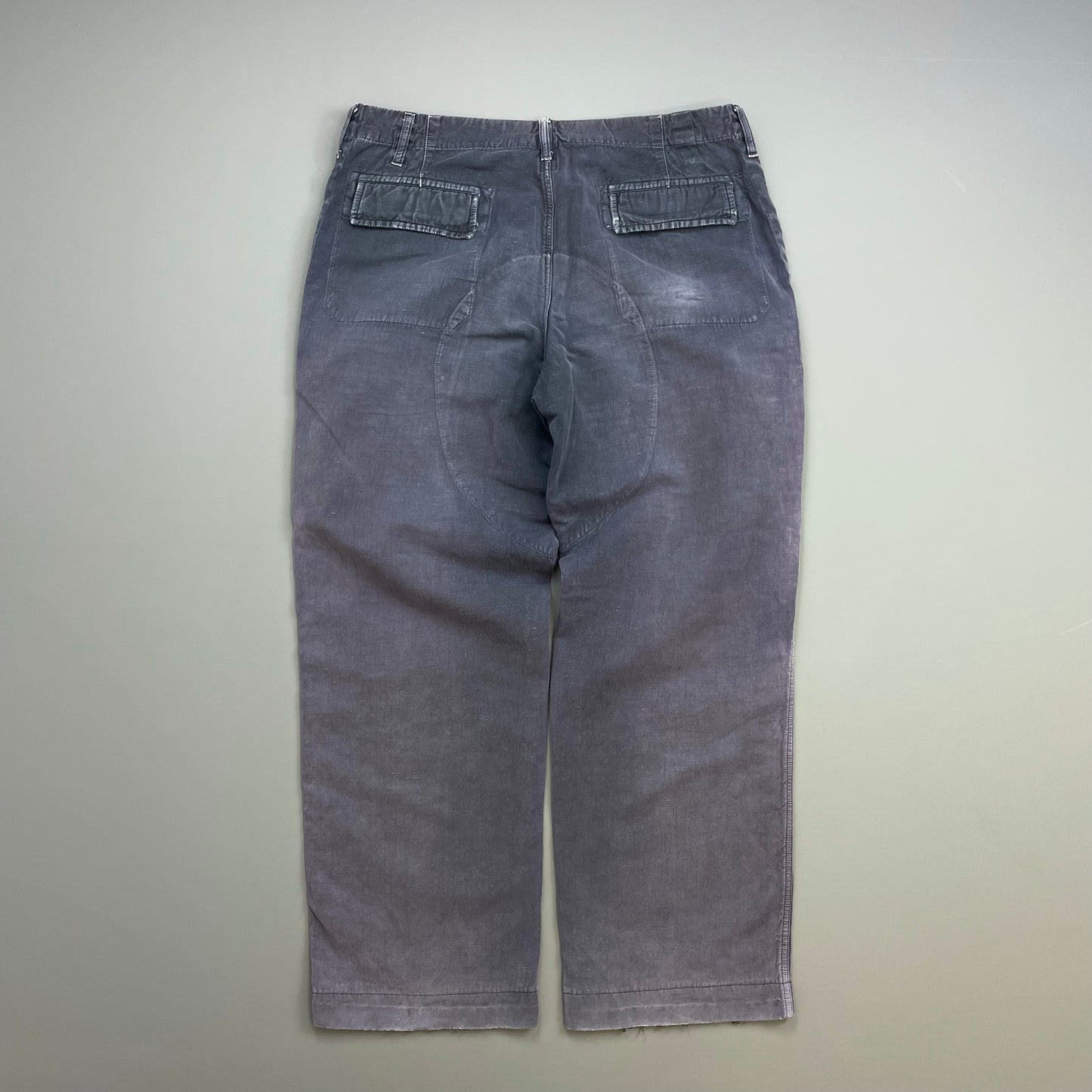 Stone Island Grey/Blue 00s Cotton Straight Leg Cargo Trousers