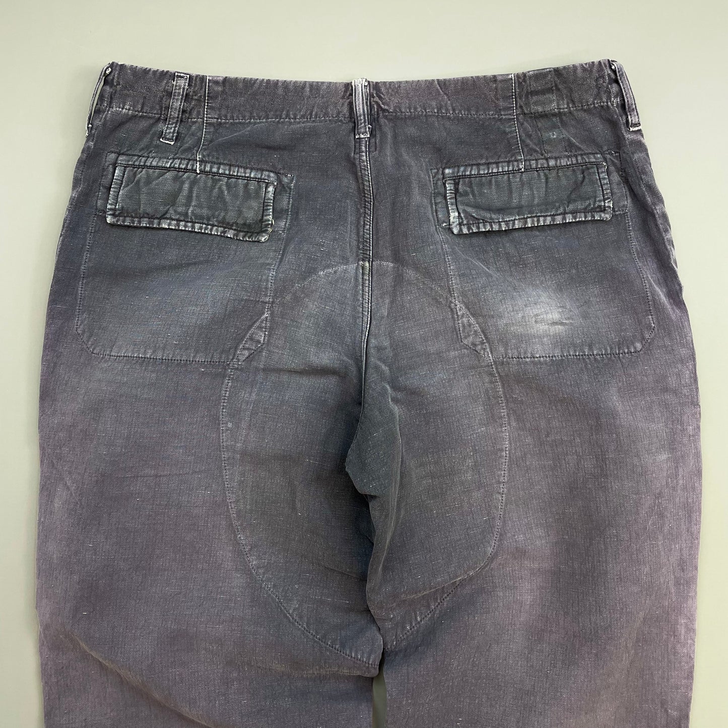 Stone Island Grey/Blue 00s Cotton Straight Leg Cargo Trousers