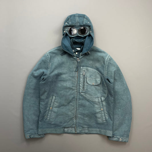 C.P. Company Blue (Custom Dyed) AW04 Moleskin Archive Goggle Jacket