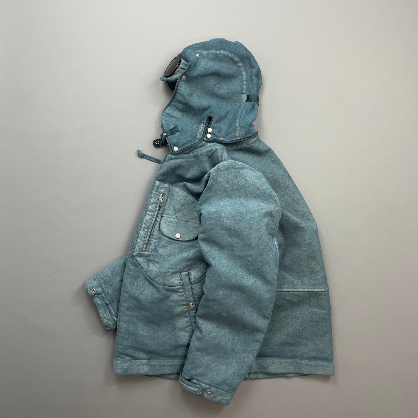 C.P. Company Blue (Custom Dyed) AW04 Moleskin Archive Goggle Jacket