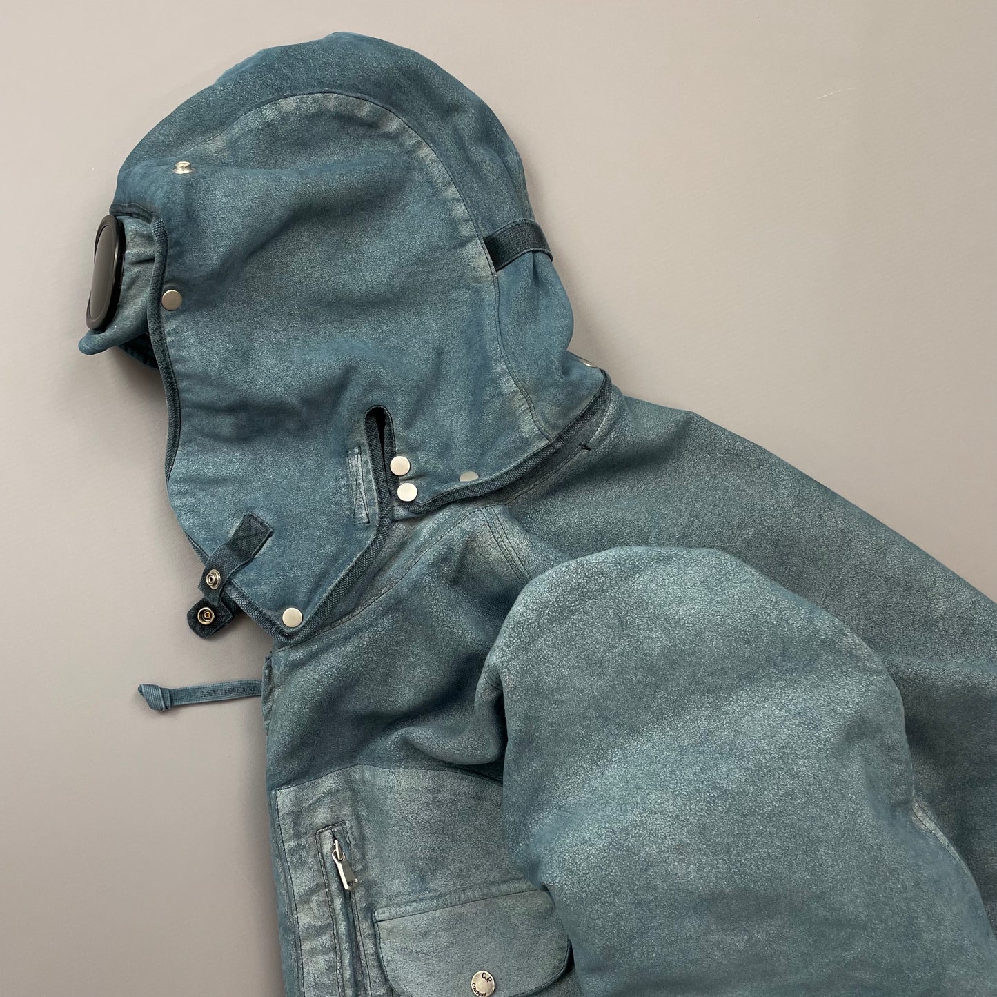 C.P. Company Blue (Custom Dyed) AW04 Moleskin Archive Goggle Jacket
