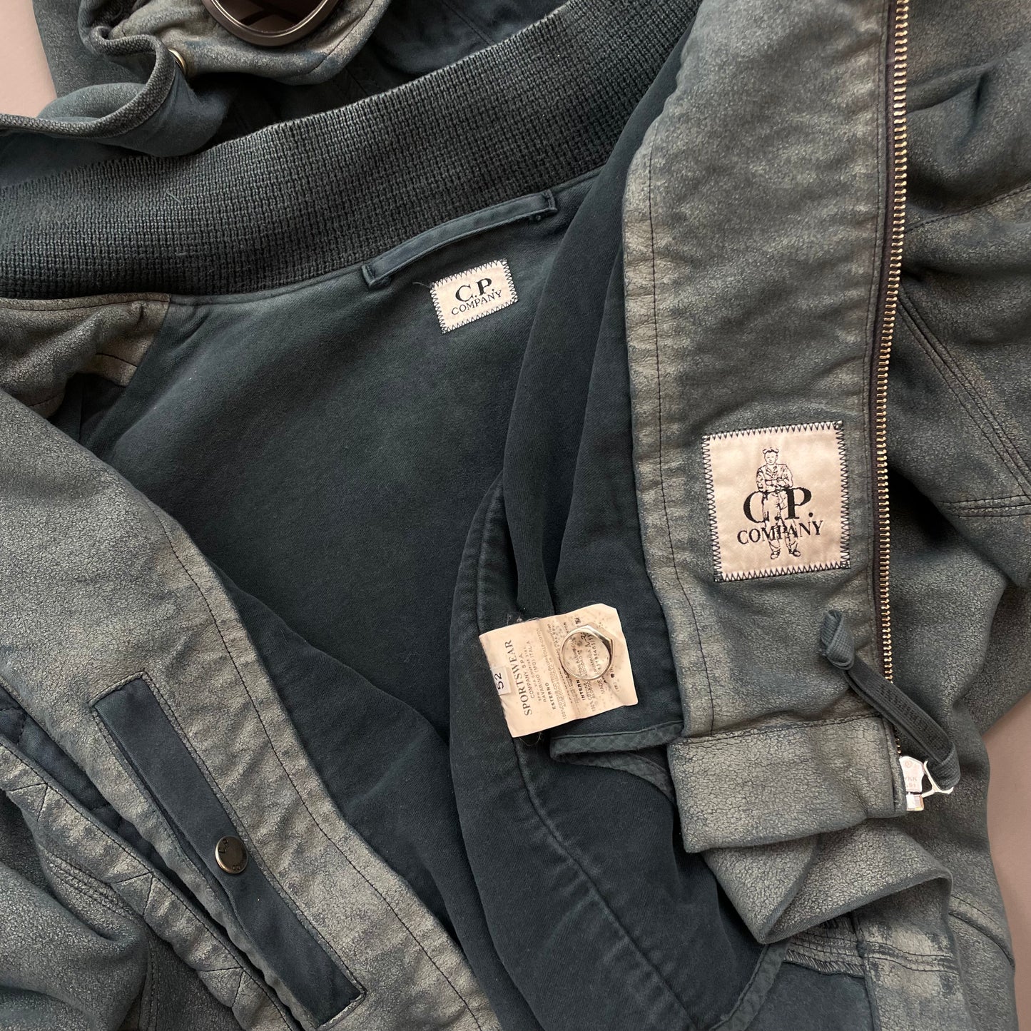 C.P. Company Blue (Custom Dyed) AW04 Moleskin Archive Goggle Jacket