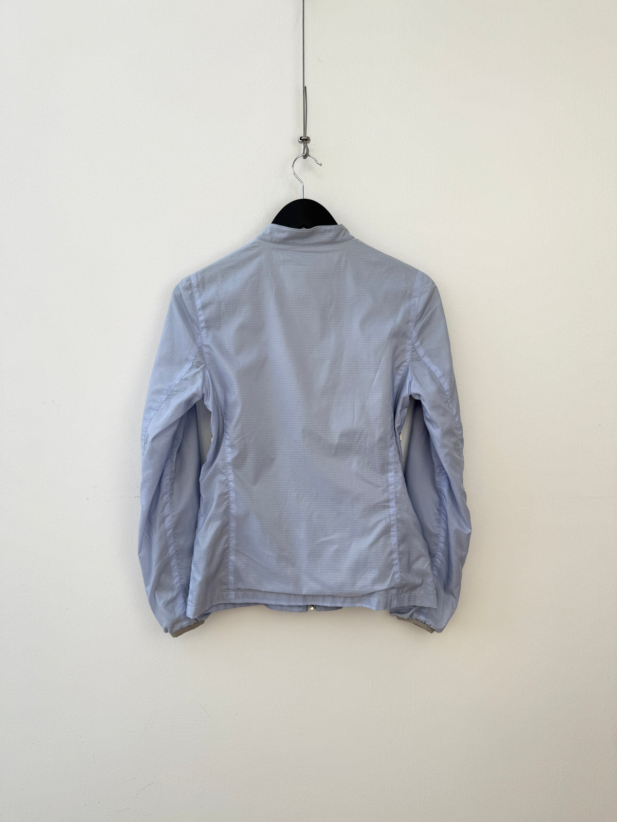 Prada Sport Baby Blue 00s Ripstop Biker Jacket