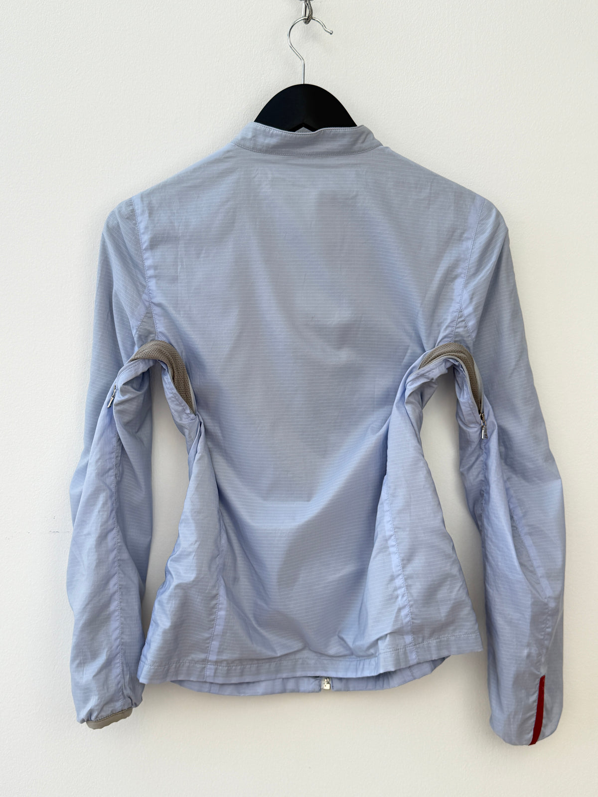 Prada Sport Baby Blue 00s Ripstop Biker Jacket