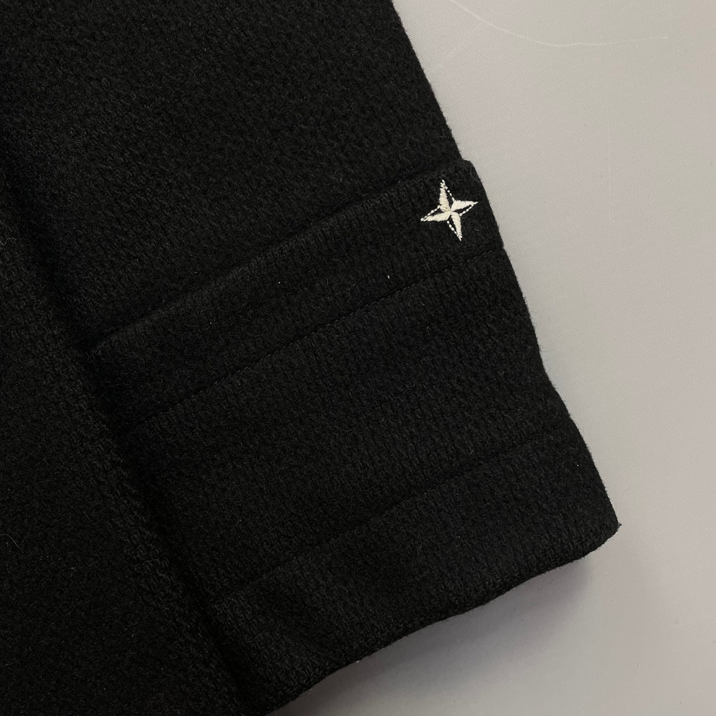 Stone Island Denims Black AW04 Wool Button Pea Coat
