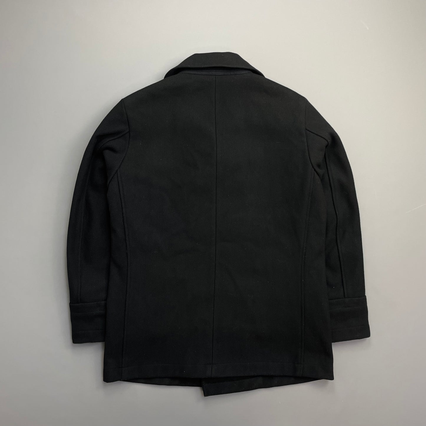 Stone Island Denims Black AW04 Wool Button Pea Coat
