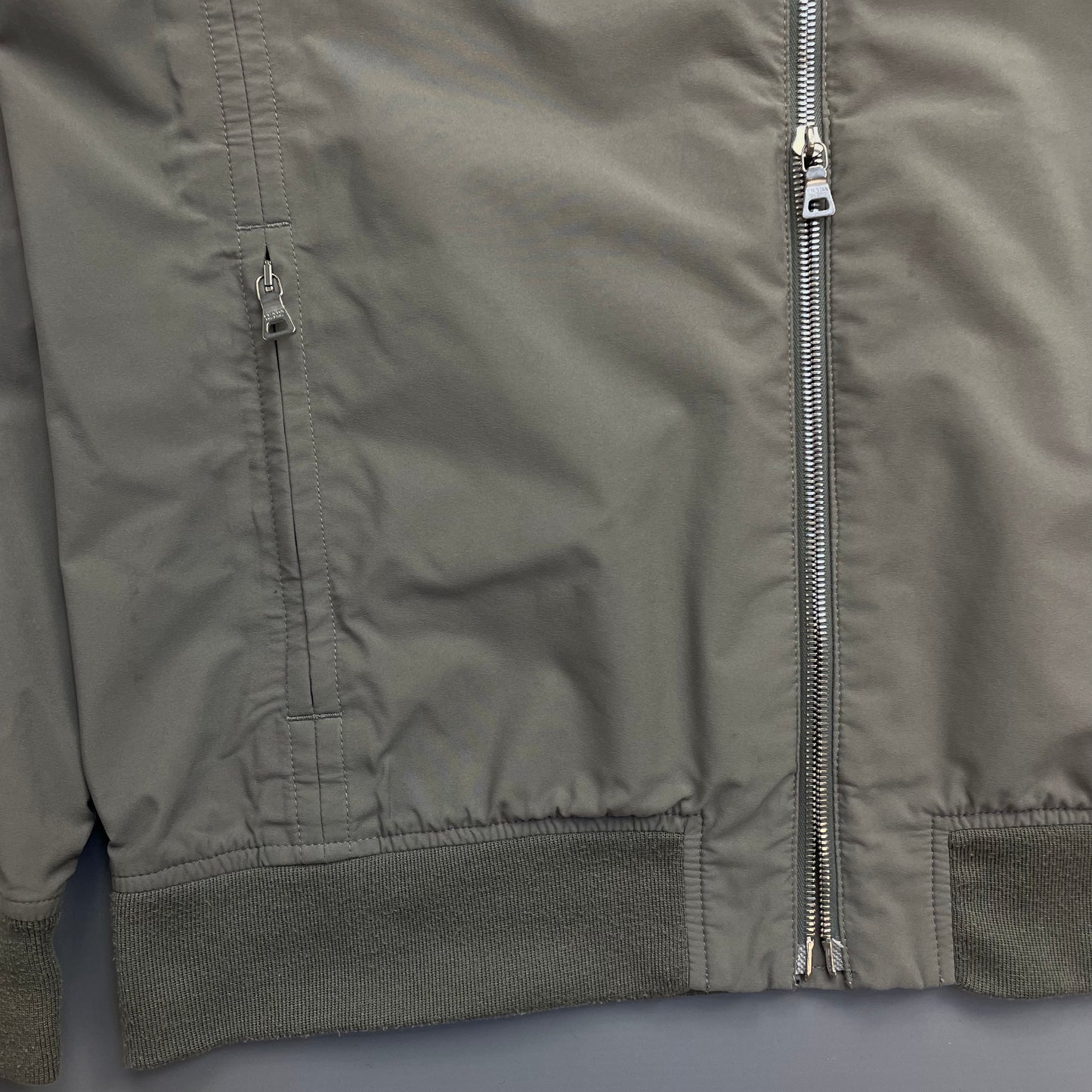 Prada Sport Grey Goretex Windbreaker Harrington Jacket