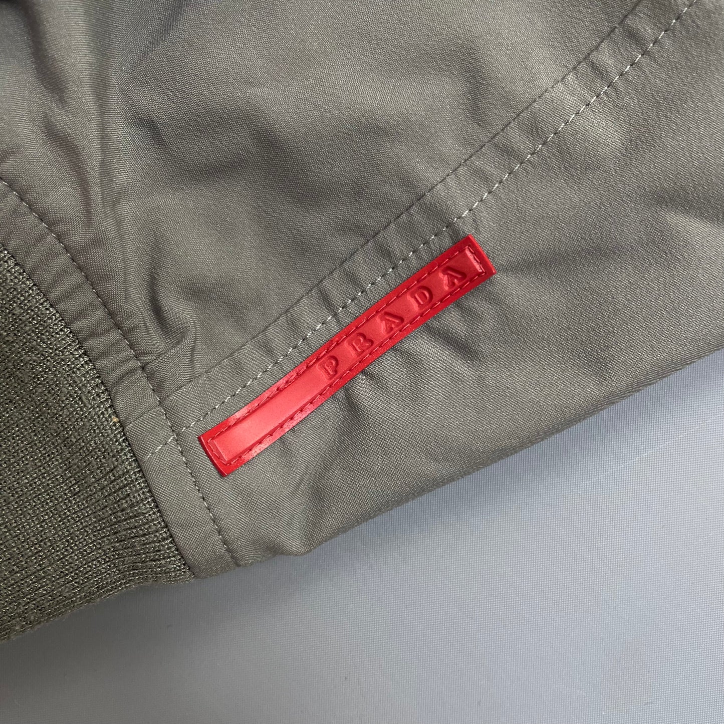 Prada Sport Grey Goretex Windbreaker Harrington Jacket