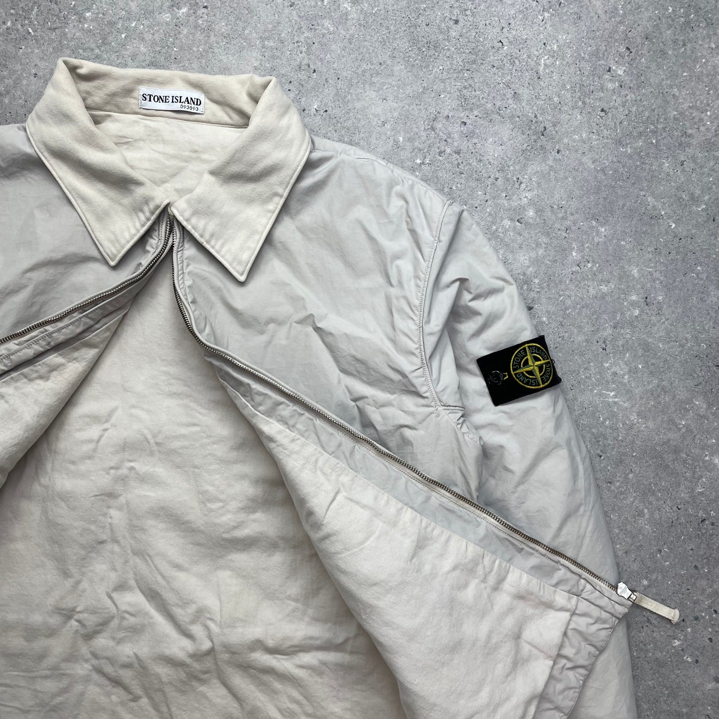 Stone Island White Nylon Padded Jacket AW01