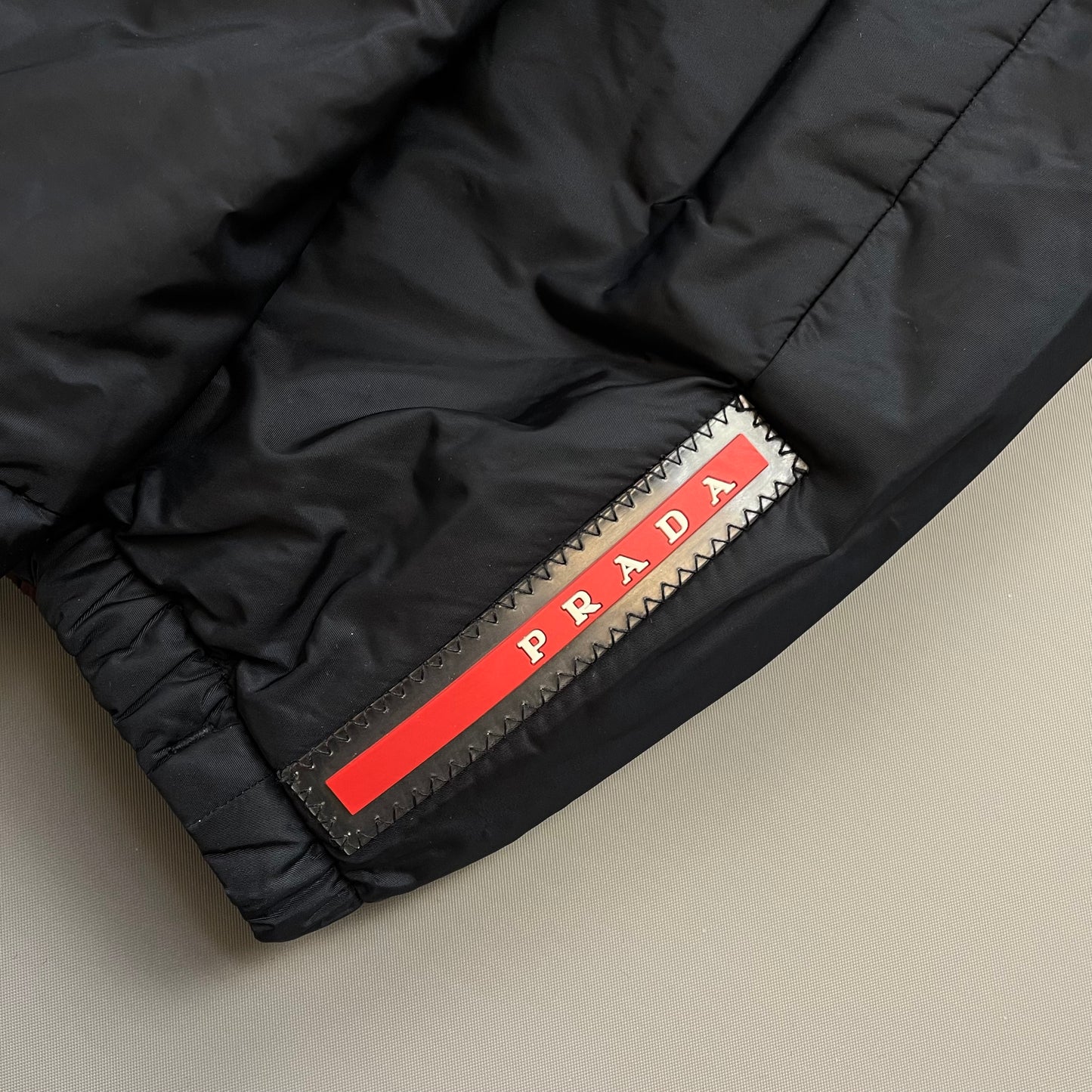 Prada Sport Navy & Burgundy 2018 Nylon Reversible Padded Hooded Jacket