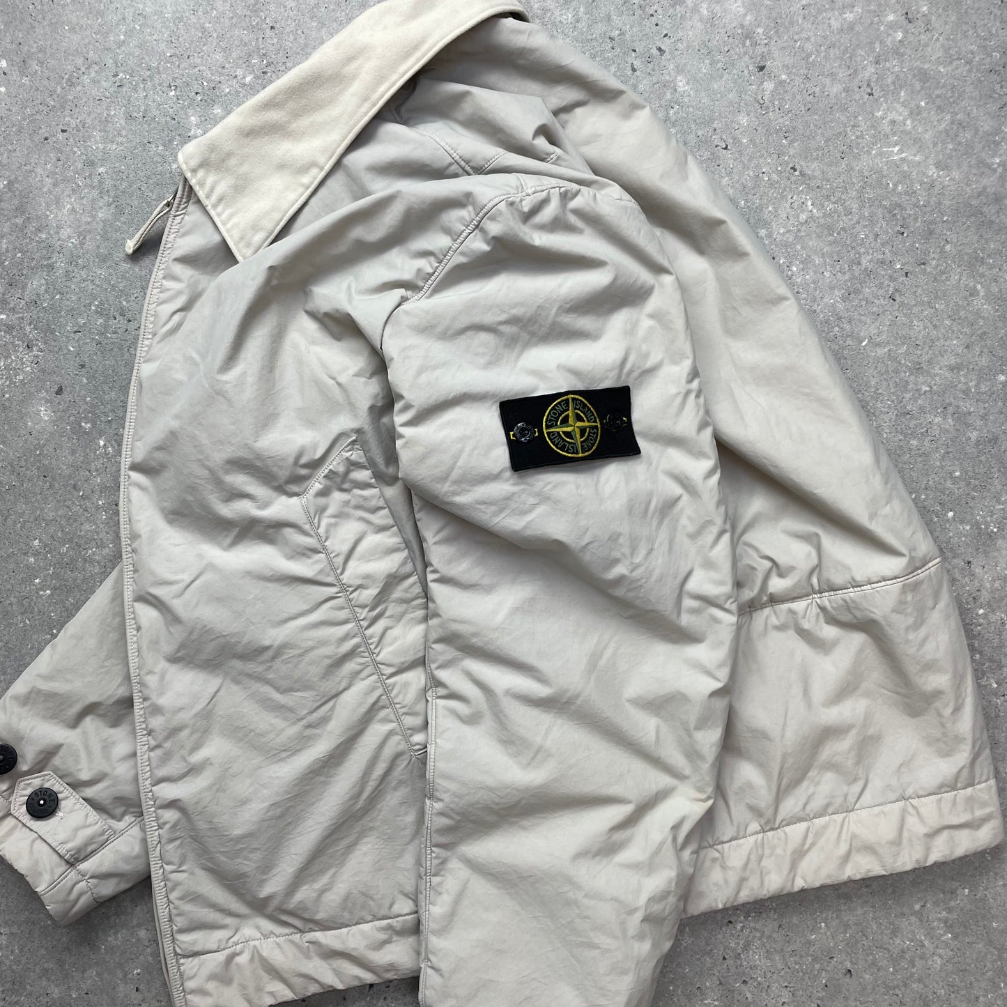 Stone Island White Nylon Padded Jacket AW01