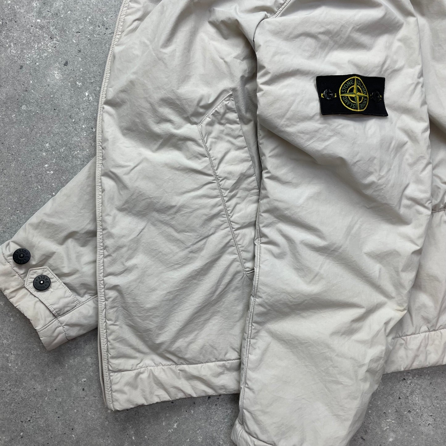 Stone Island White Nylon Padded Jacket AW01