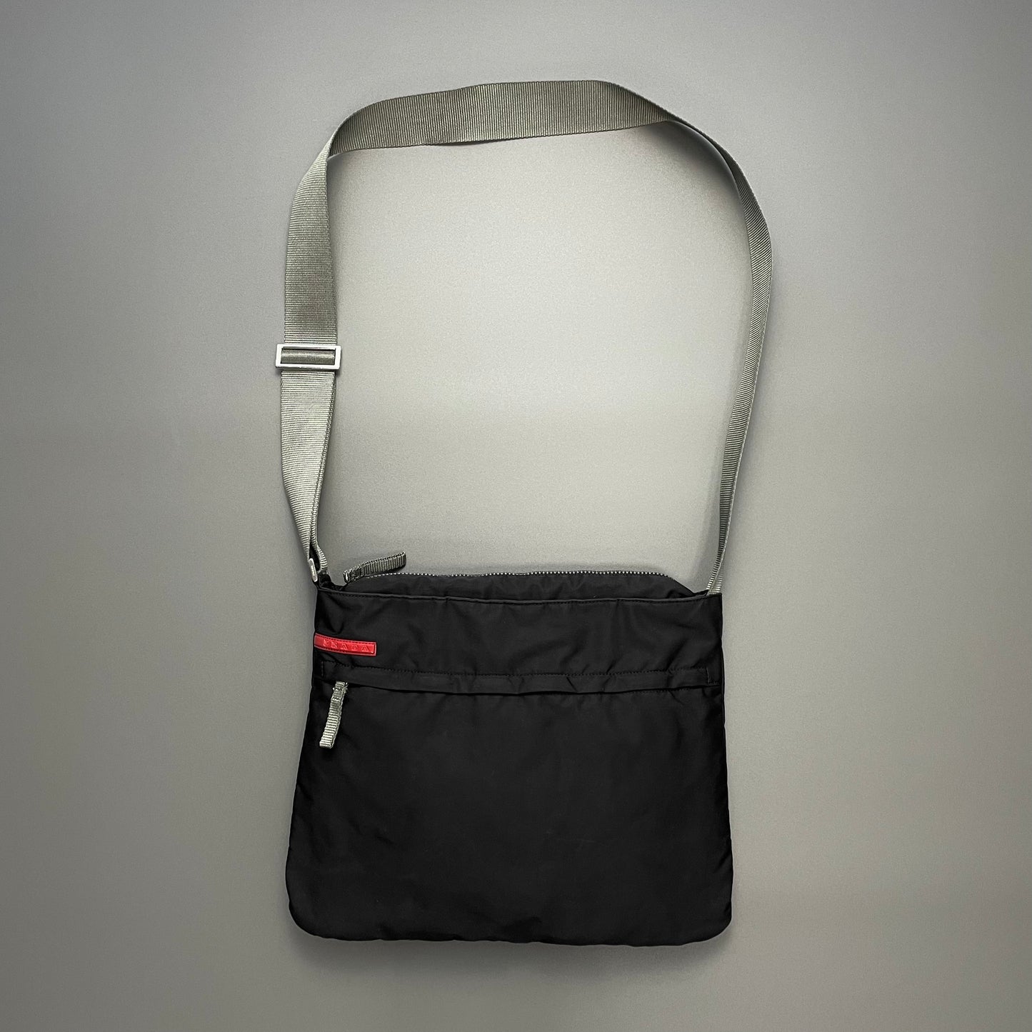 Prada Sport Black 00s Messenger Satchel Bag