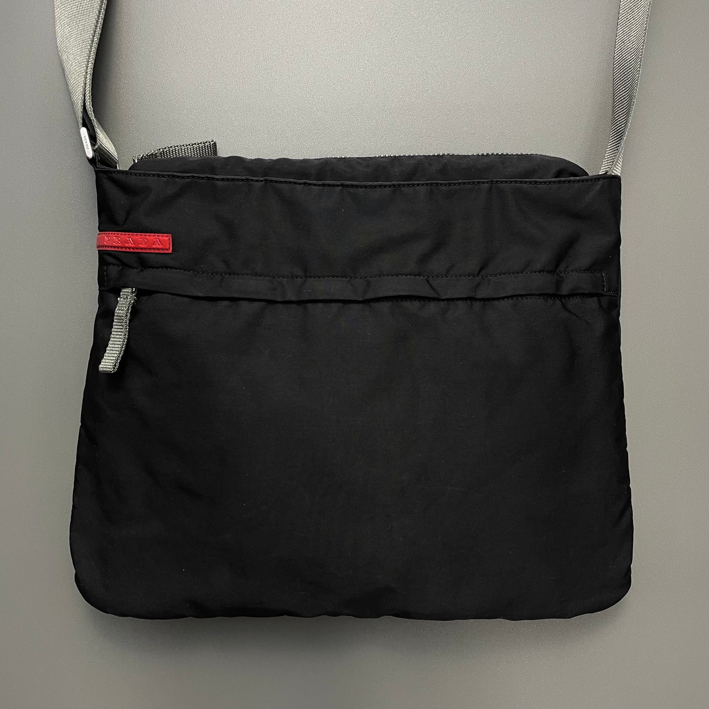 Prada Sport Black 00s Messenger Satchel Bag