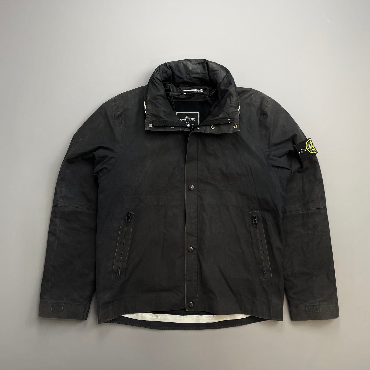 Stone Island Black AW07 Ventile 2-in-1 Dutch Rope Liner Technical Concealed Hood Jacket