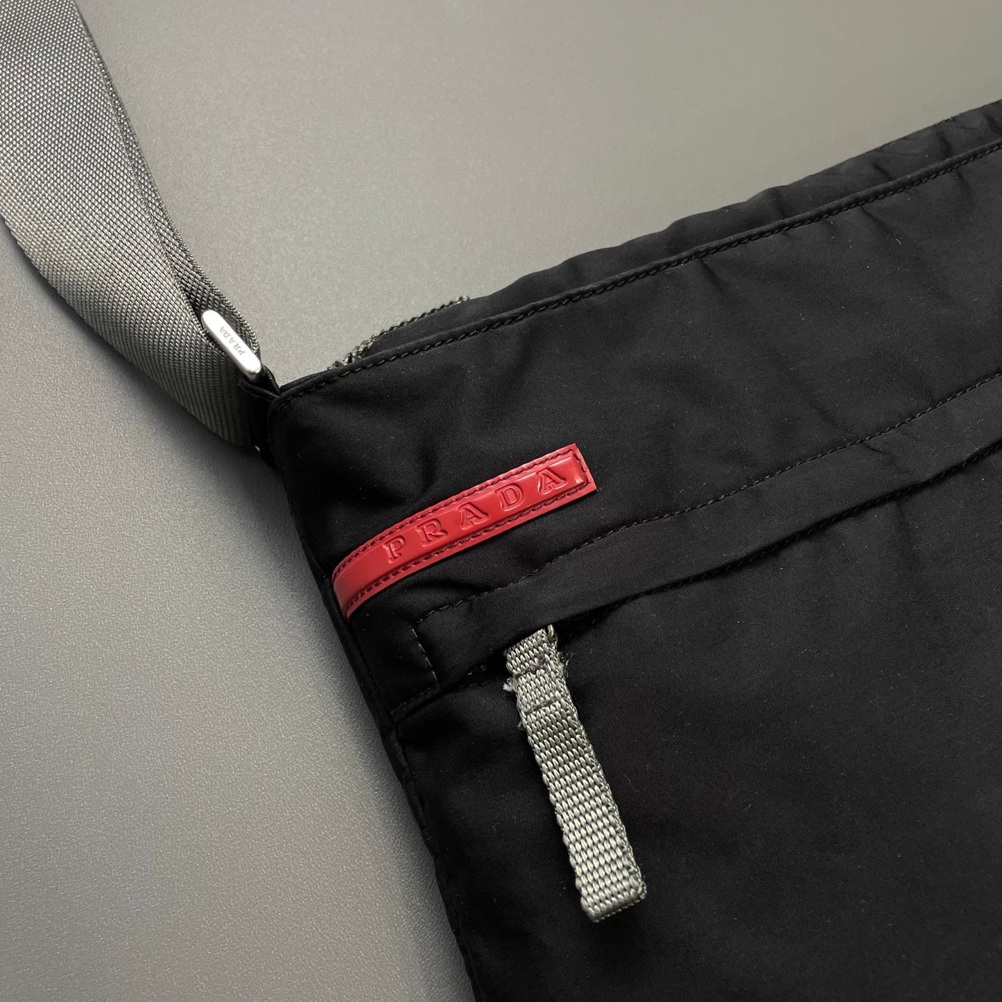 Prada Sport Black 00s Messenger Satchel Bag