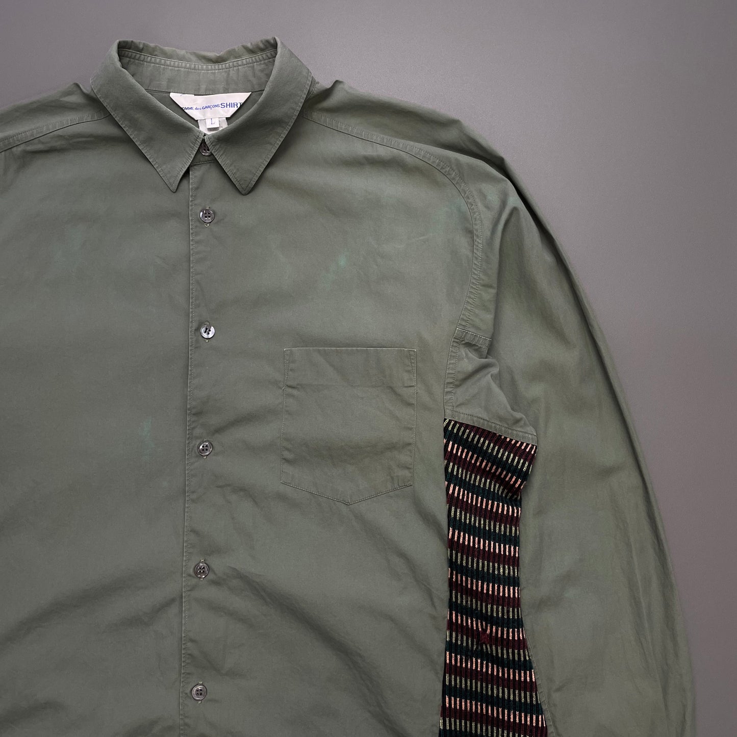 Comme Des Garçons Shirt SS10 Wool Panelled Shirt