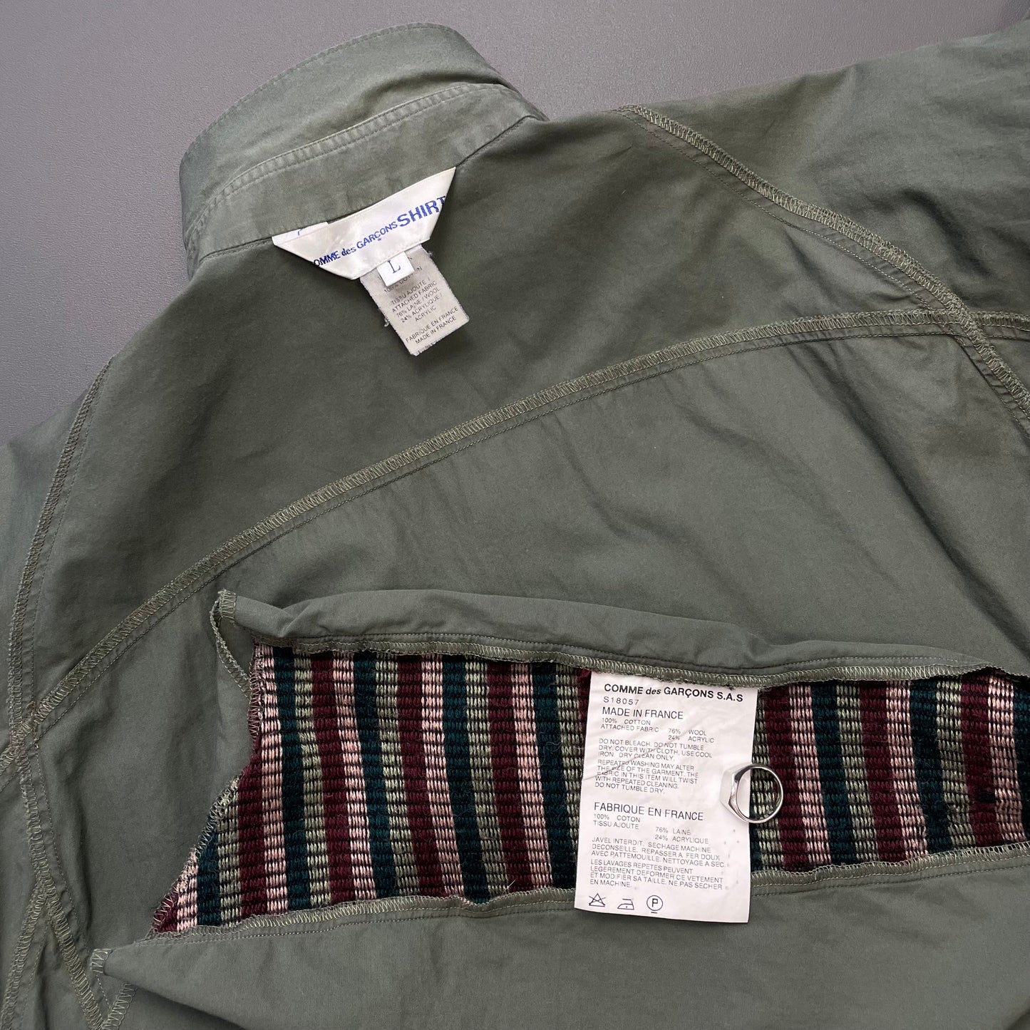 Comme Des Garçons Shirt SS10 Wool Panelled Shirt